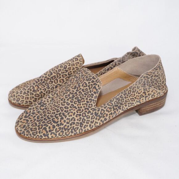 Lucky Brand 'Cahlil' Leopard-Print Suede Loafers, Size 9 - Picture 1 of 8